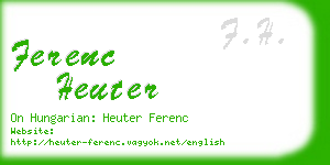 ferenc heuter business card